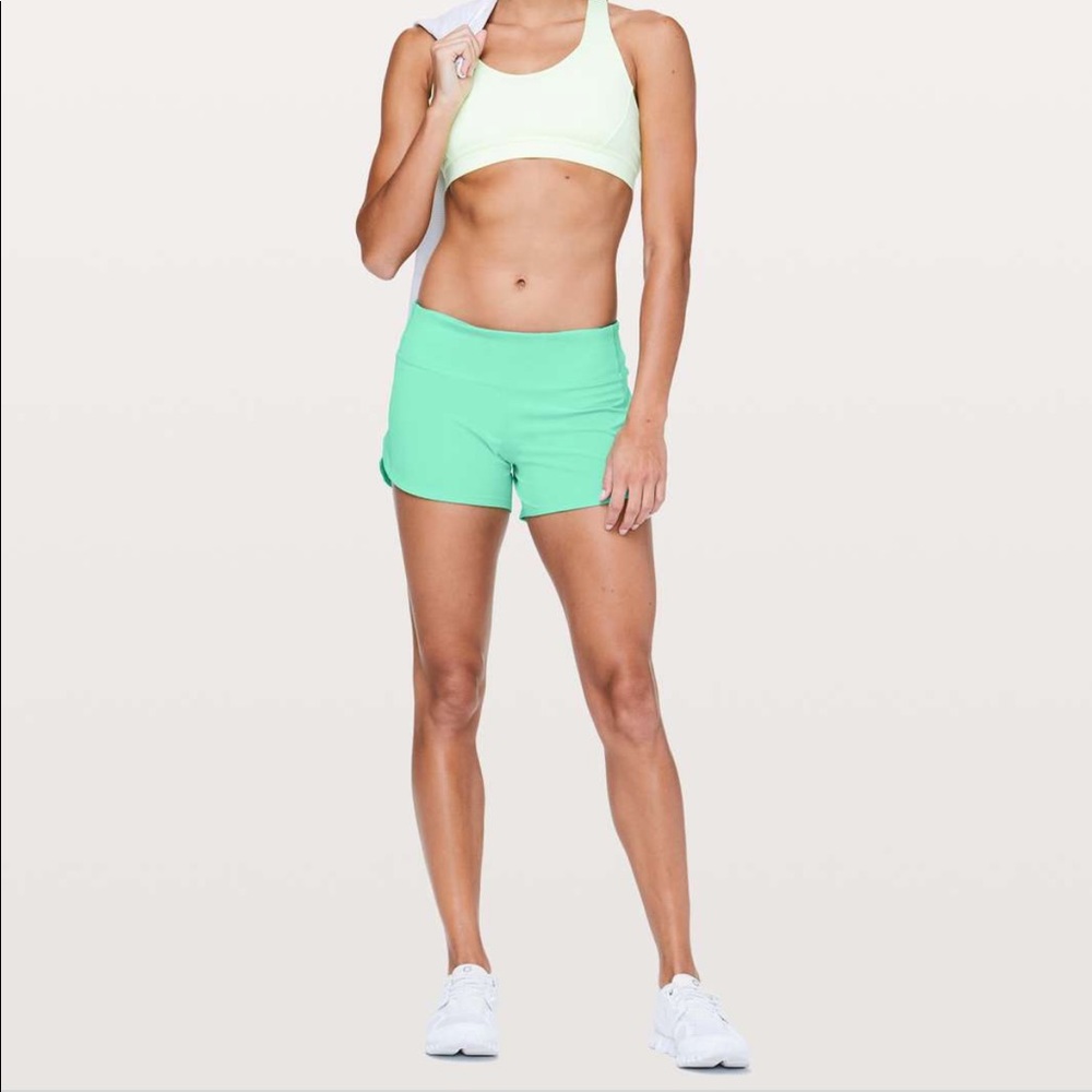 Lululemon Speed Up Short 4” size 6 Bali Breeze